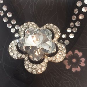 couture Montana west 🌺rhinestone flip flops🌸